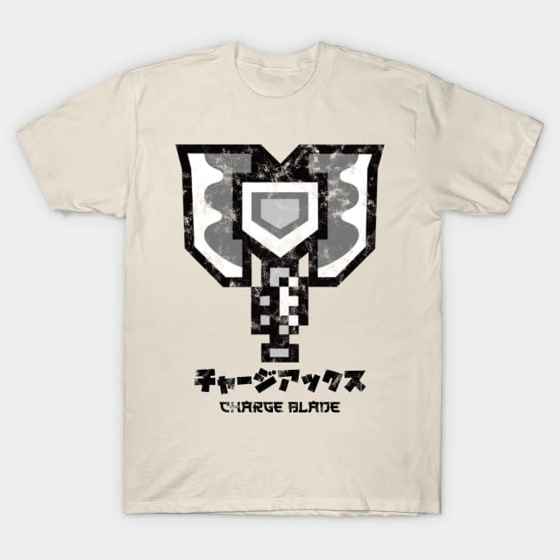 Monster Hunter World Charge Blade Kanji T-Shirt by StebopDesigns